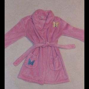 Kids Pink Butterfly Robe
